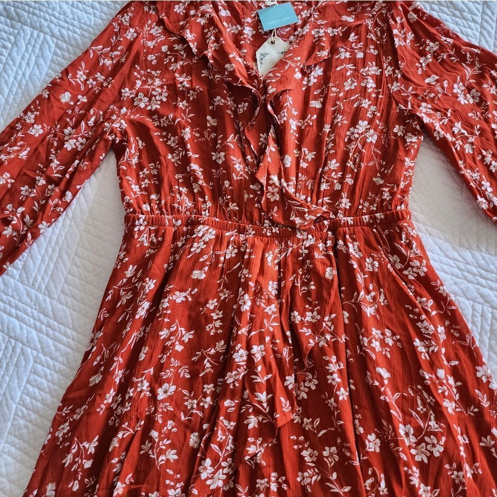 Entro Red Floral Mini Dress - Picture 8 of 13